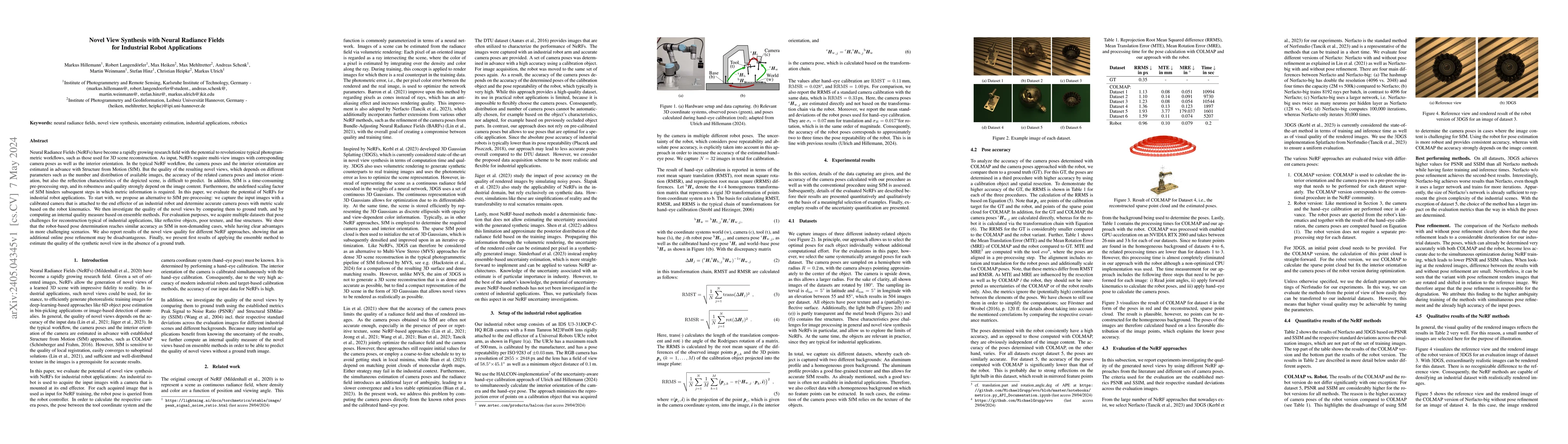 Thumbnail for Novel View Synthesis with Neural Radiance Fields for Industrial Robot
  Applications