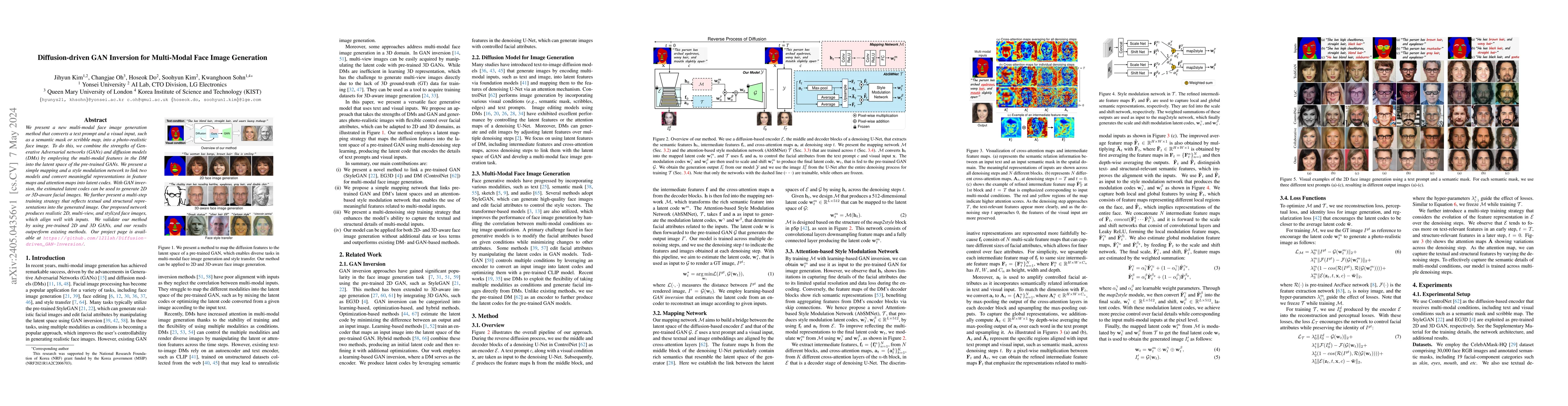 Thumbnail for Diffusion-driven GAN Inversion for Multi-Modal Face Image Generation