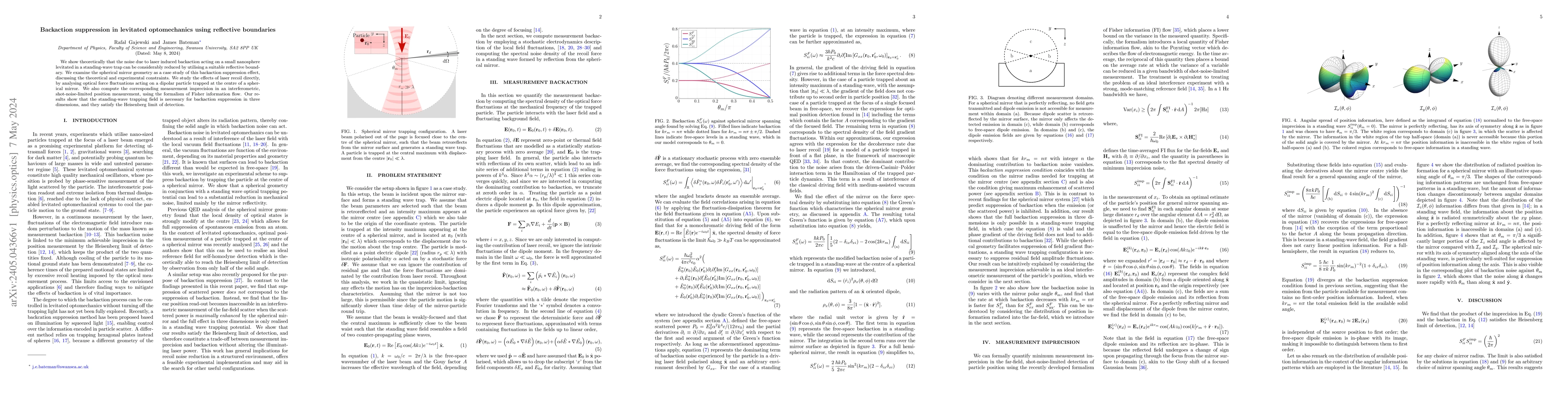 Thumbnail for Backaction suppression in levitated optomechanics using reflective
  boundaries