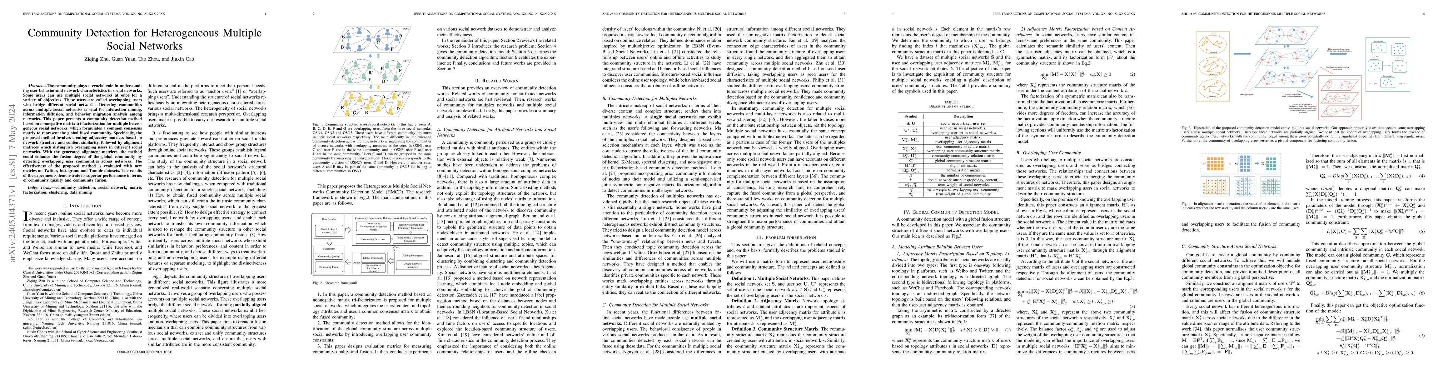 Thumbnail for Community Detection for Heterogeneous Multiple Social Networks