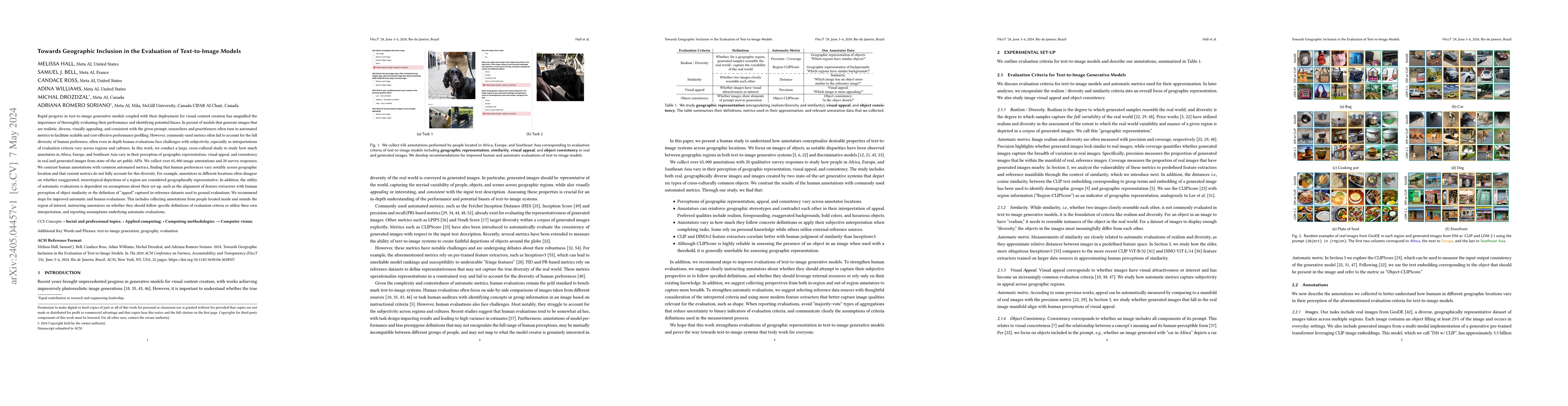 Thumbnail for Towards Geographic Inclusion in the Evaluation of Text-to-Image Models