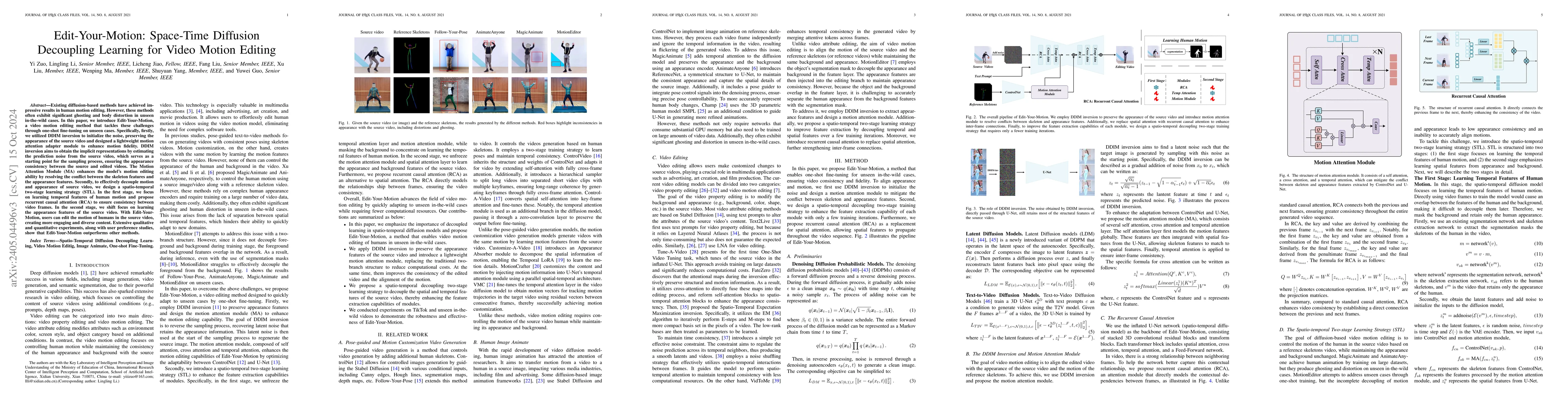 Thumbnail for Edit-Your-Motion: Space-Time Diffusion Decoupling Learning for Video
  Motion Editing