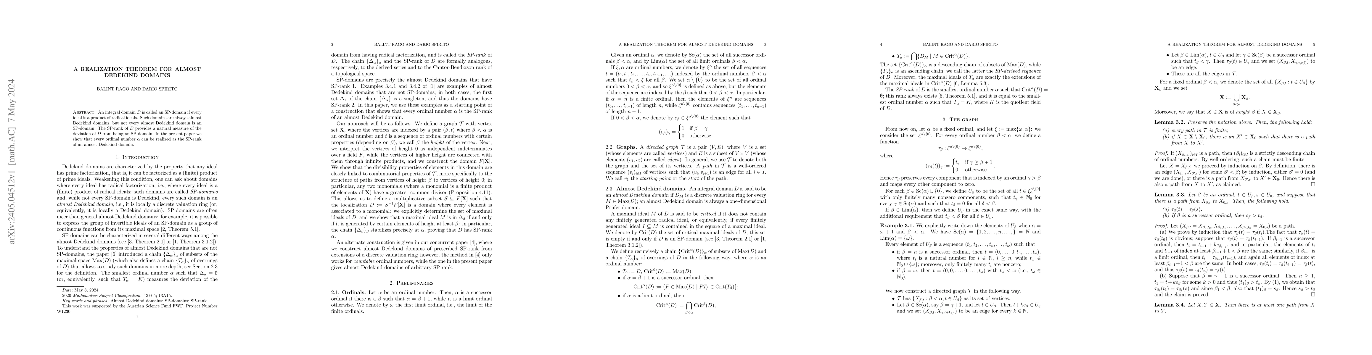 Thumbnail for A realization theorem for almost Dedekind domains