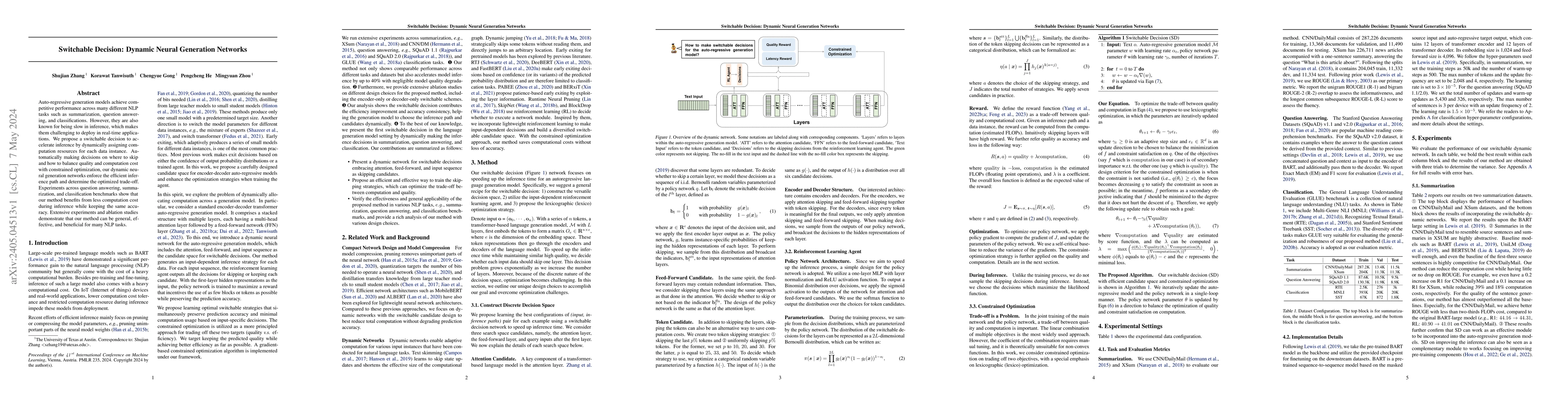 Thumbnail for Switchable Decision: Dynamic Neural Generation Networks