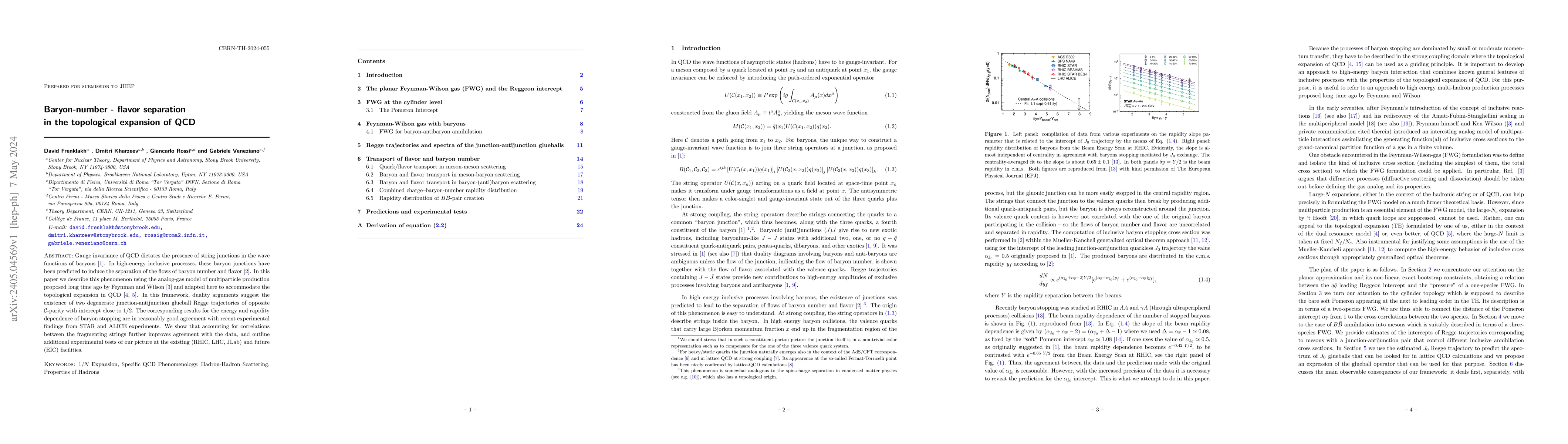 Thumbnail for Baryon-number -flavor separation in the topological expansion of QCD