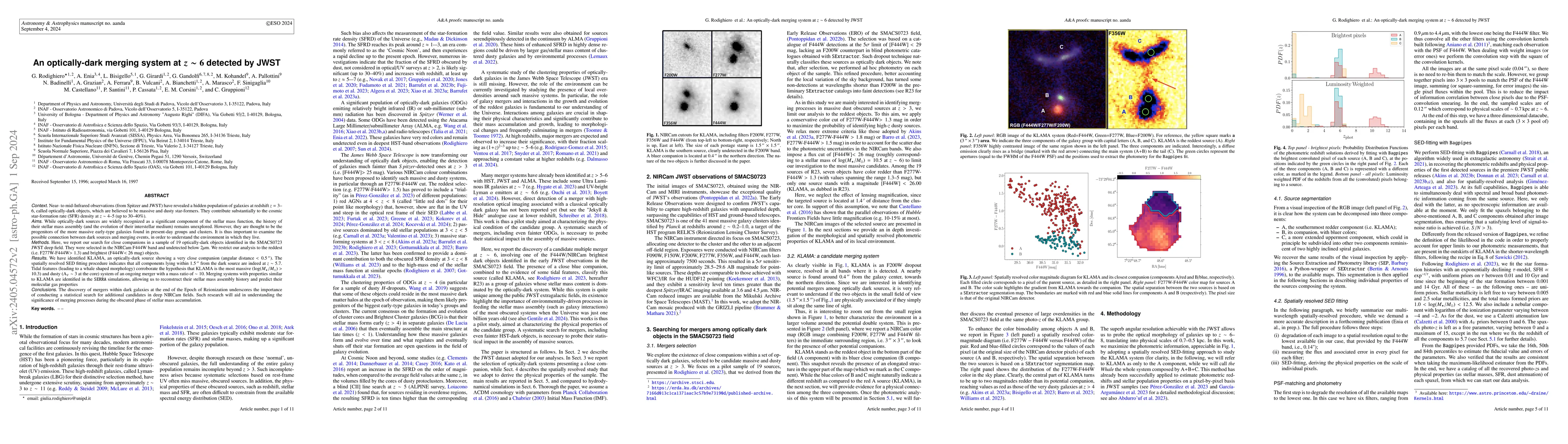 Thumbnail for An optically-dark merging system at z~6 detected by JWST