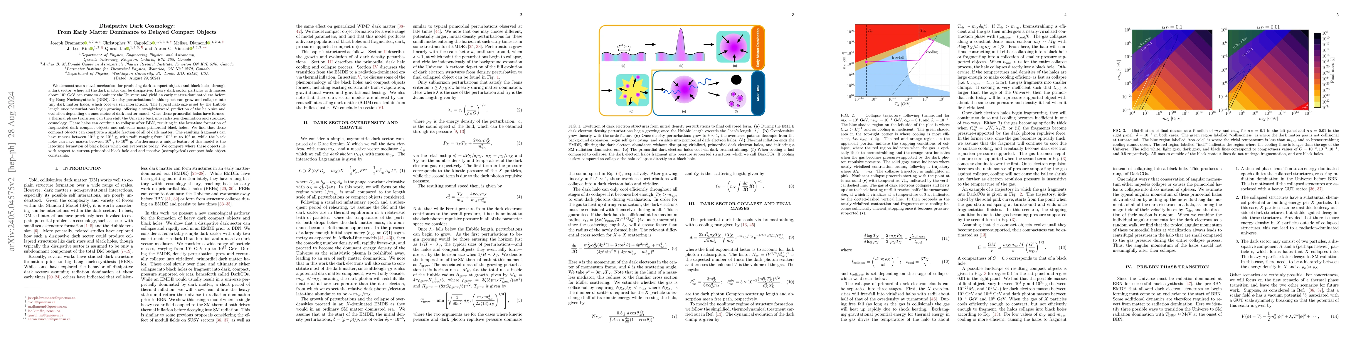 Thumbnail for A Dissipative Dark Cosmology: From Early Matter Dominance to Delayed
  Compact Objects