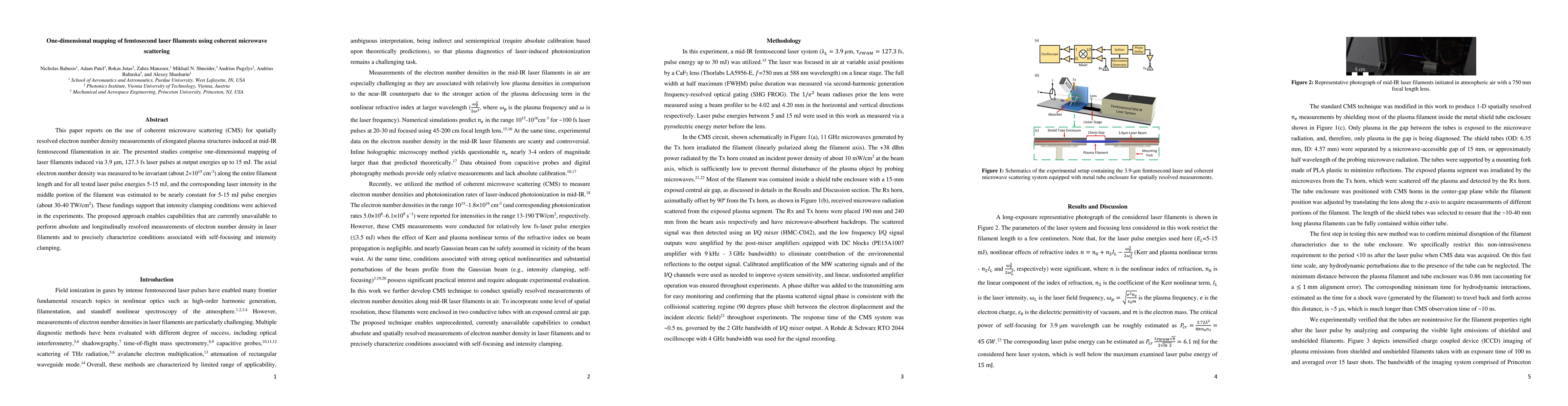 Thumbnail for Spatially Resolved Electron Number Density Measurements Via Coherent
  Microwave Scattering
