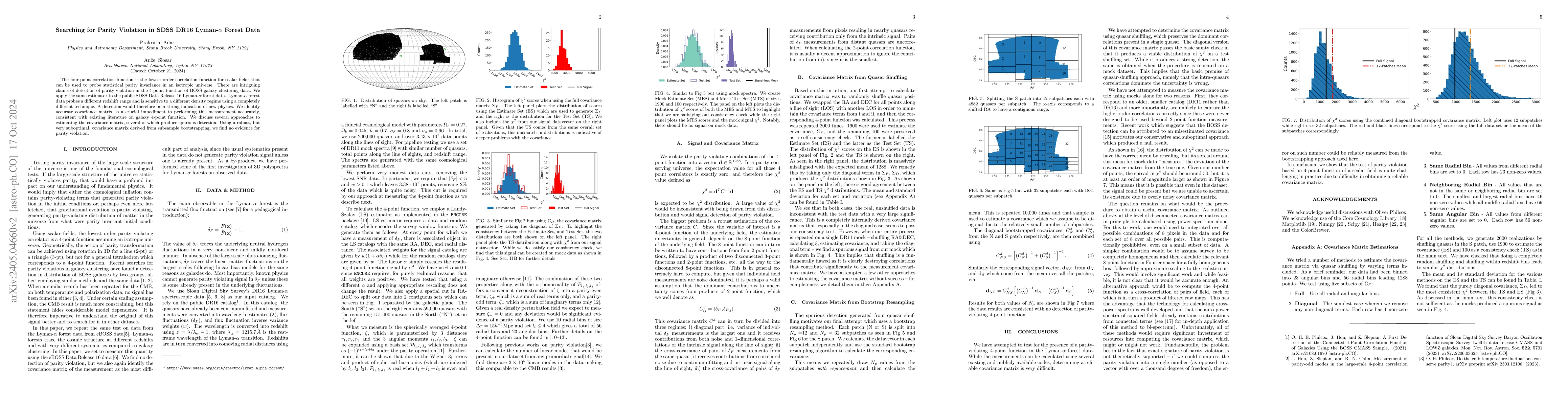 Thumbnail for Searching for Parity Violation in SDSS DR16 Lyman-{\alpha} Forest Data