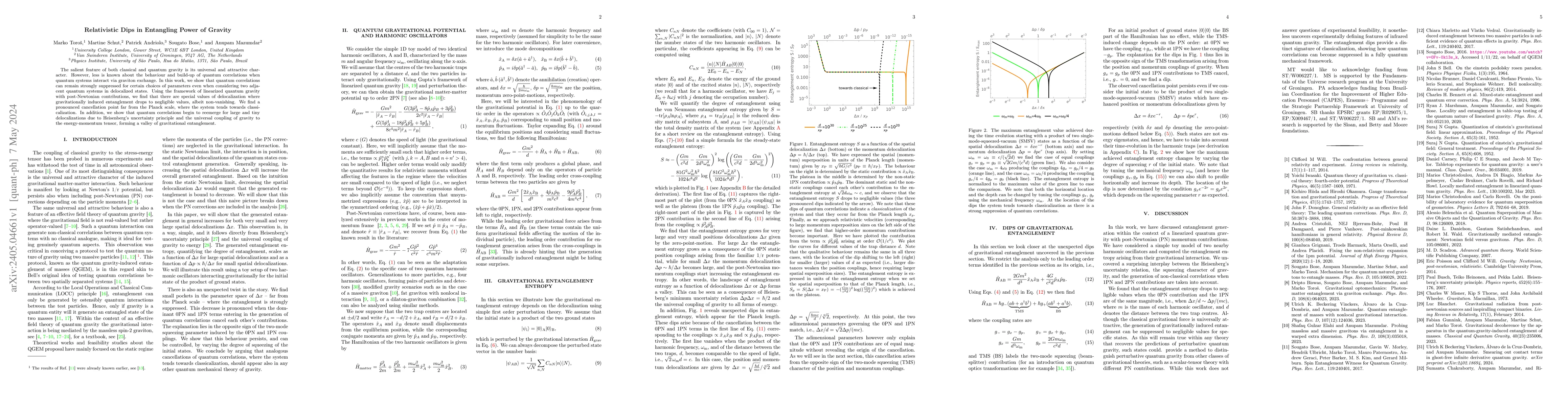 Thumbnail for Relativistic Dips in Entangling Power of Gravity