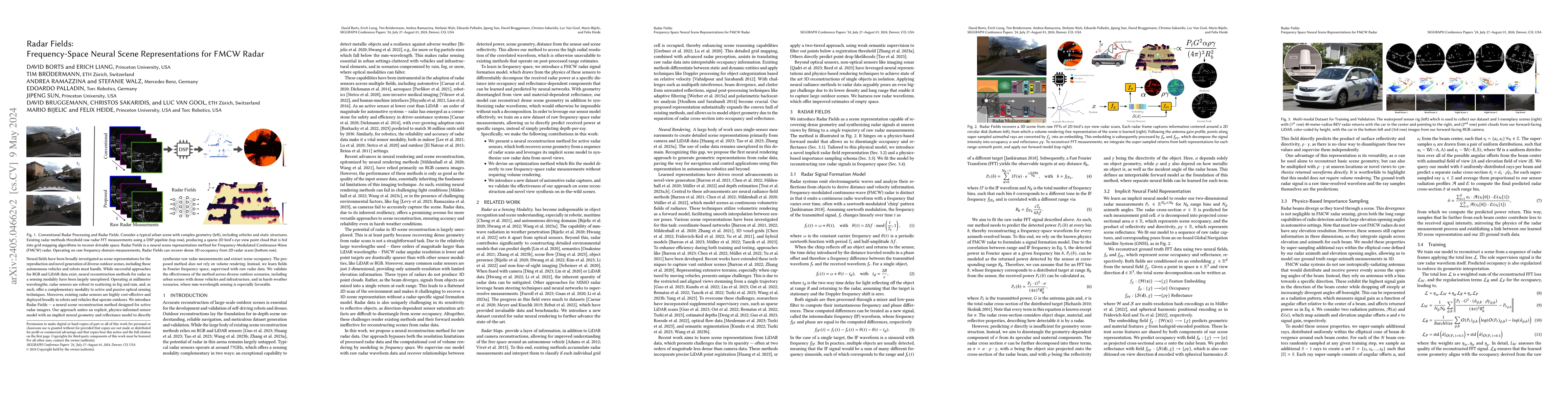 Thumbnail for Radar Fields: Frequency-Space Neural Scene Representations for FMCW
  Radar