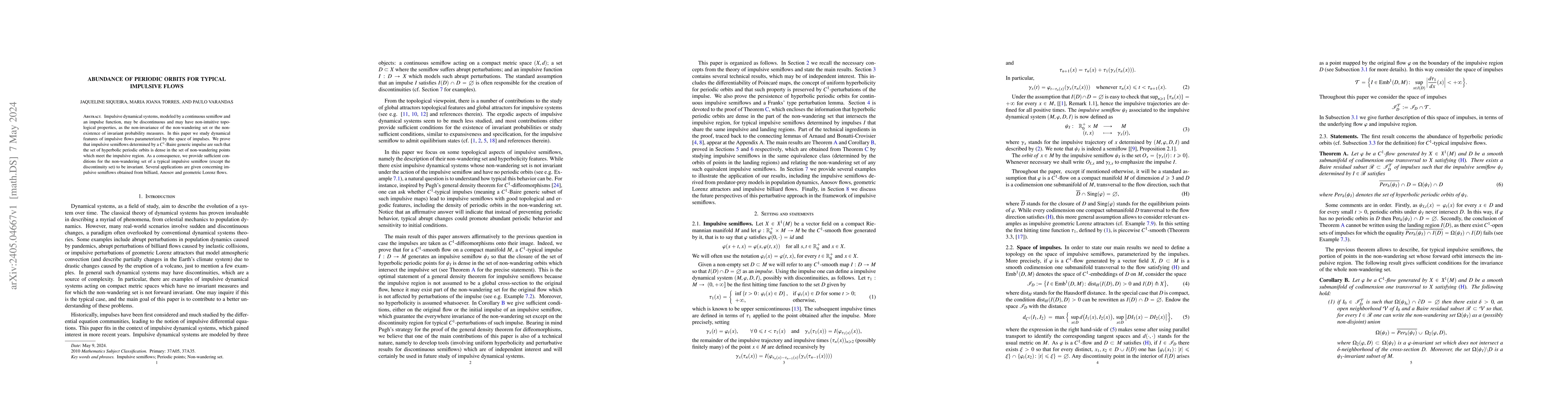 Thumbnail for Abundance of periodic orbits for typical impulsive flows