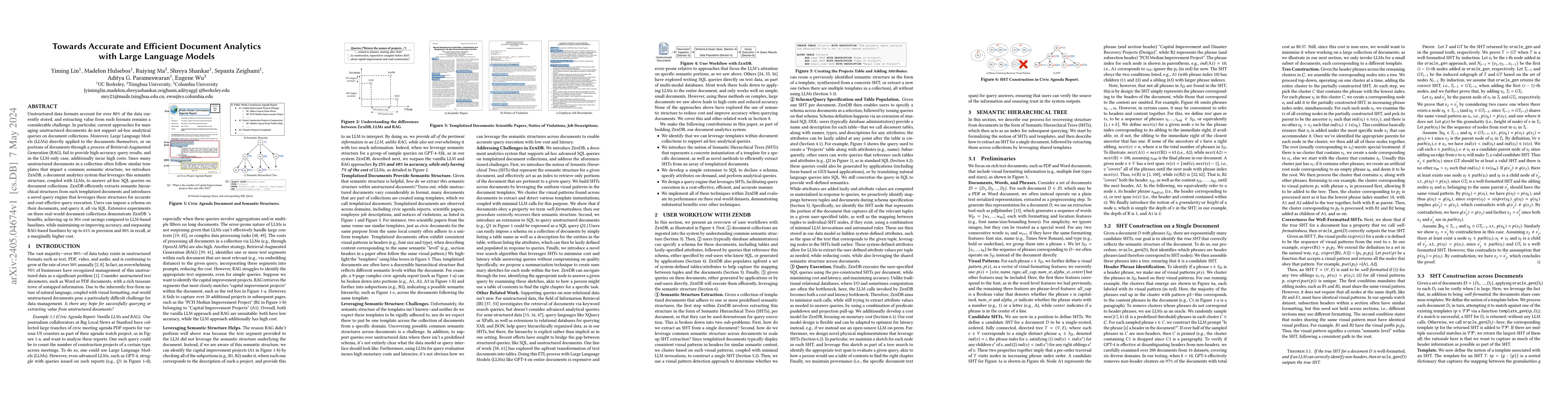 Thumbnail for Towards Accurate and Efficient Document Analytics with Large Language
  Models
