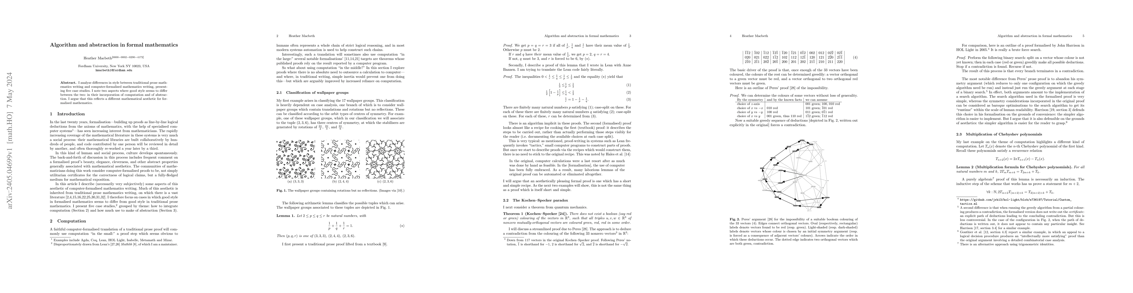 Thumbnail for Algorithm and abstraction in formal mathematics