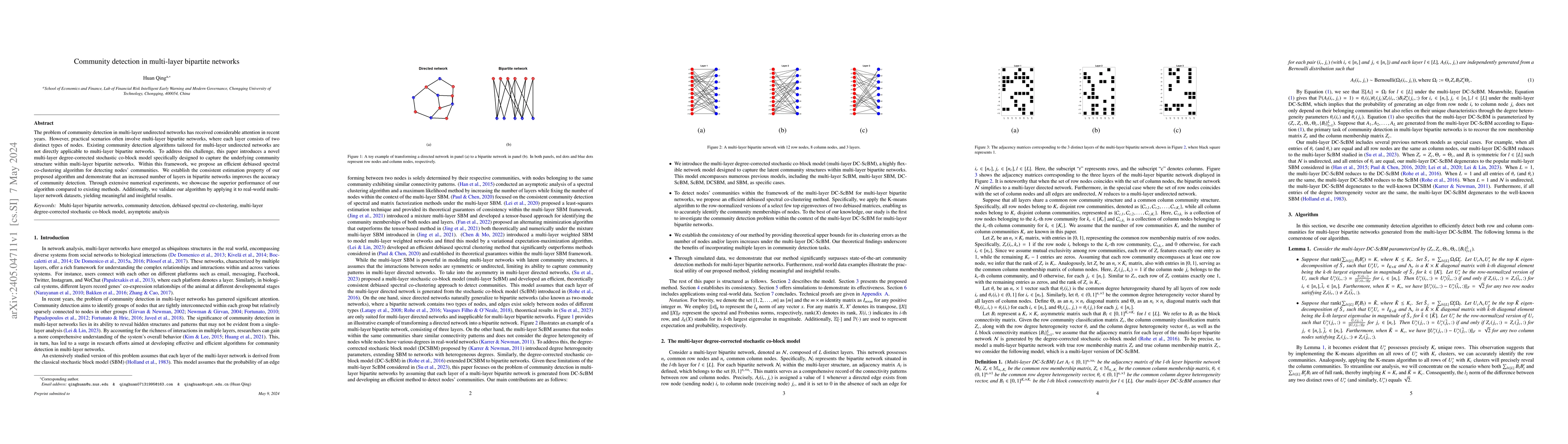 Thumbnail for Community detection in multi-layer bipartite networks