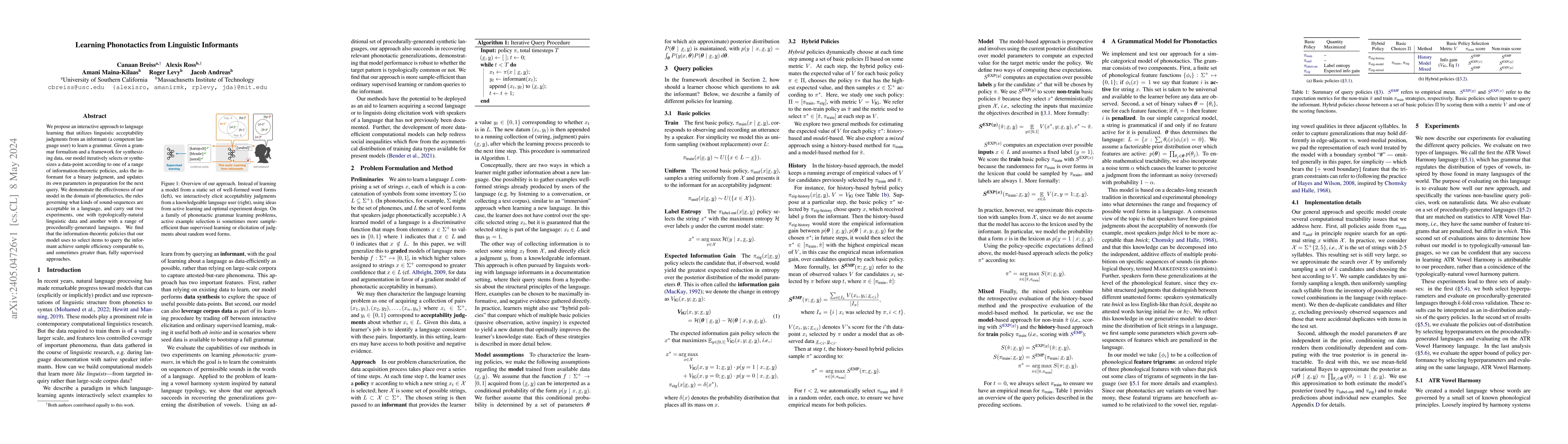 Thumbnail for Learning Phonotactics from Linguistic Informants