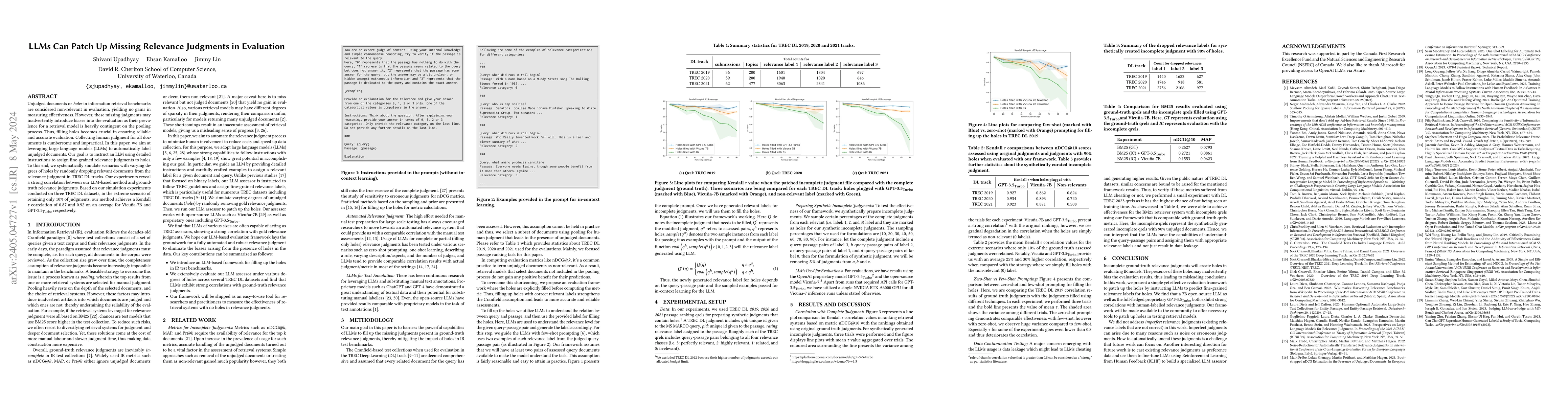 Thumbnail for LLMs Can Patch Up Missing Relevance Judgments in Evaluation