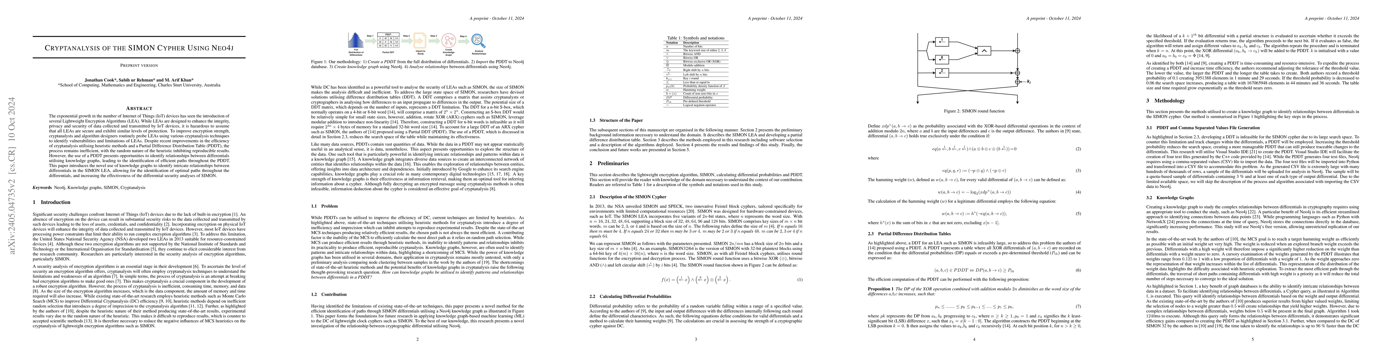 Thumbnail for Cryptanalysis of the SIMON Cypher Using Neo4j