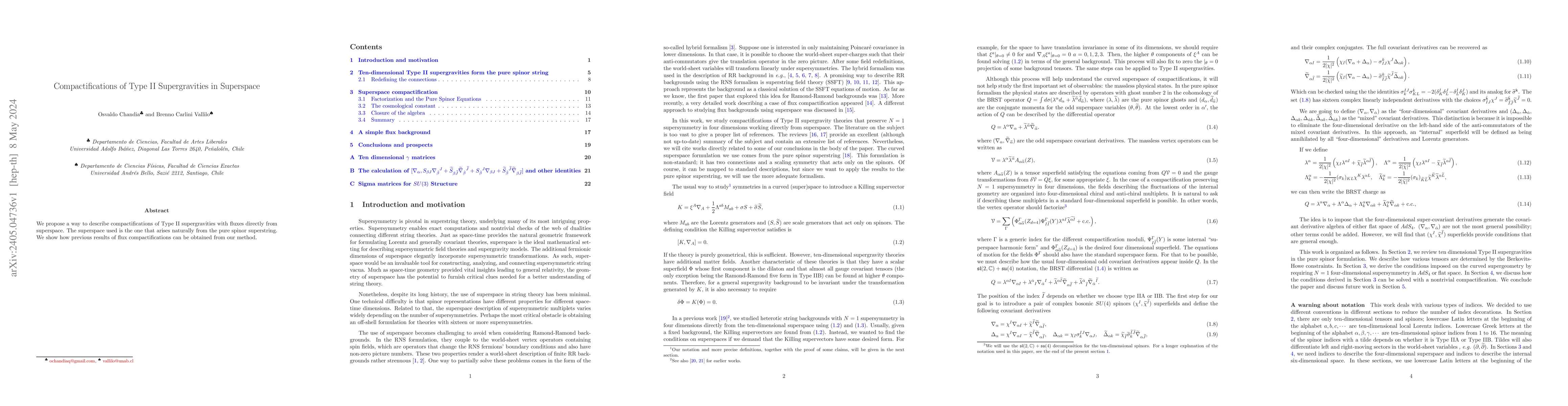 Thumbnail for Compactifications of Type II Supergravities in Superspace