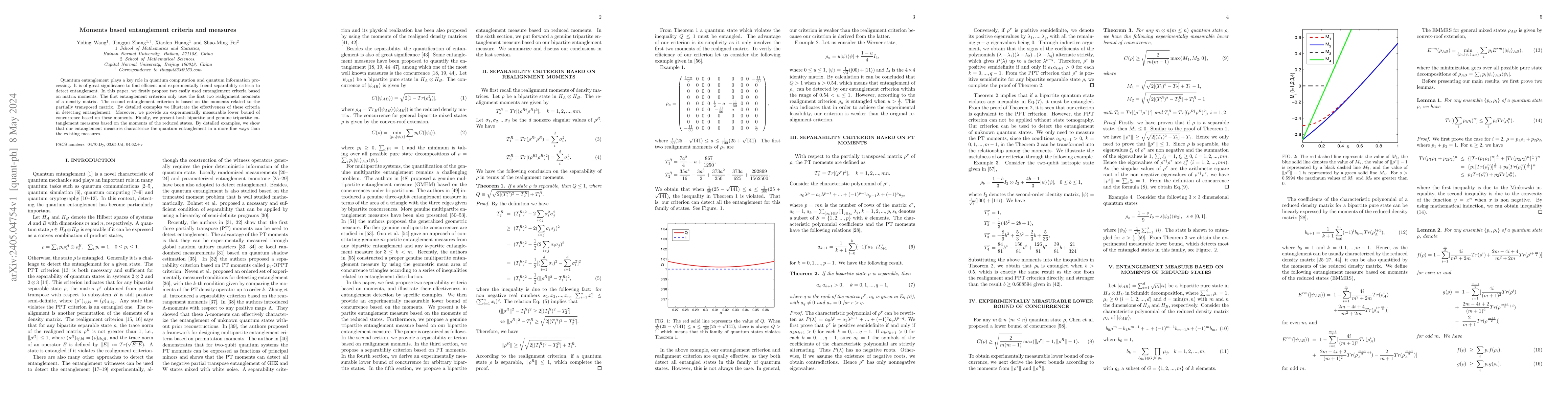 Thumbnail for Moments based entanglement criteria and measures