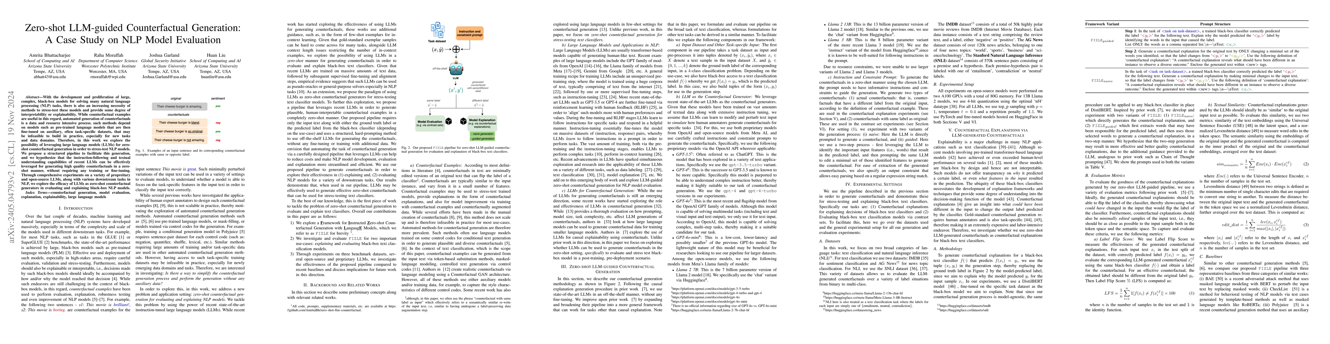 Thumbnail for Zero-shot LLM-guided Counterfactual Generation for Text