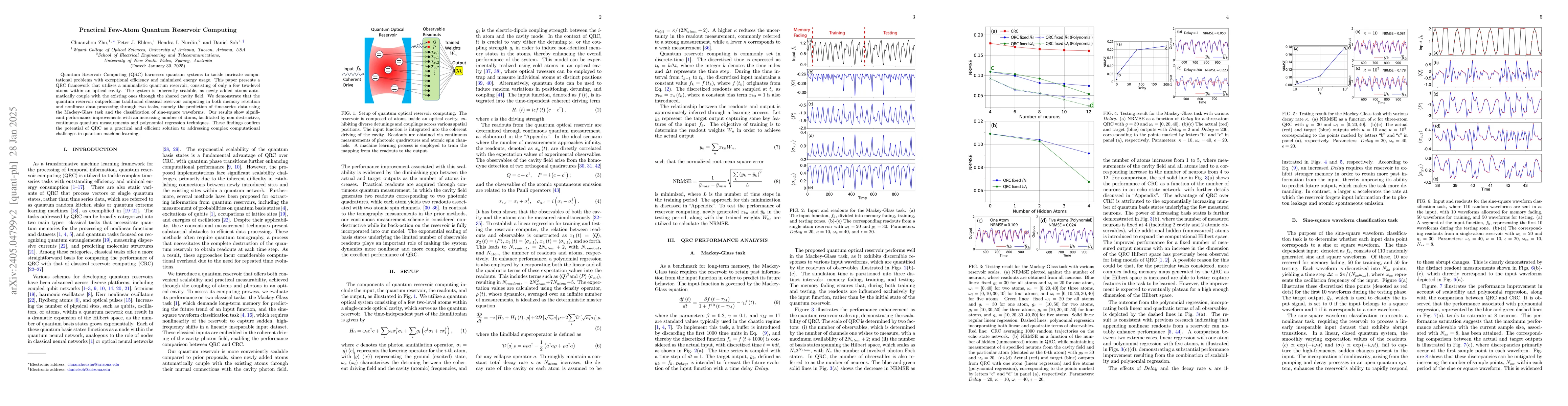 Thumbnail for Practical and Scalable Quantum Reservoir Computing