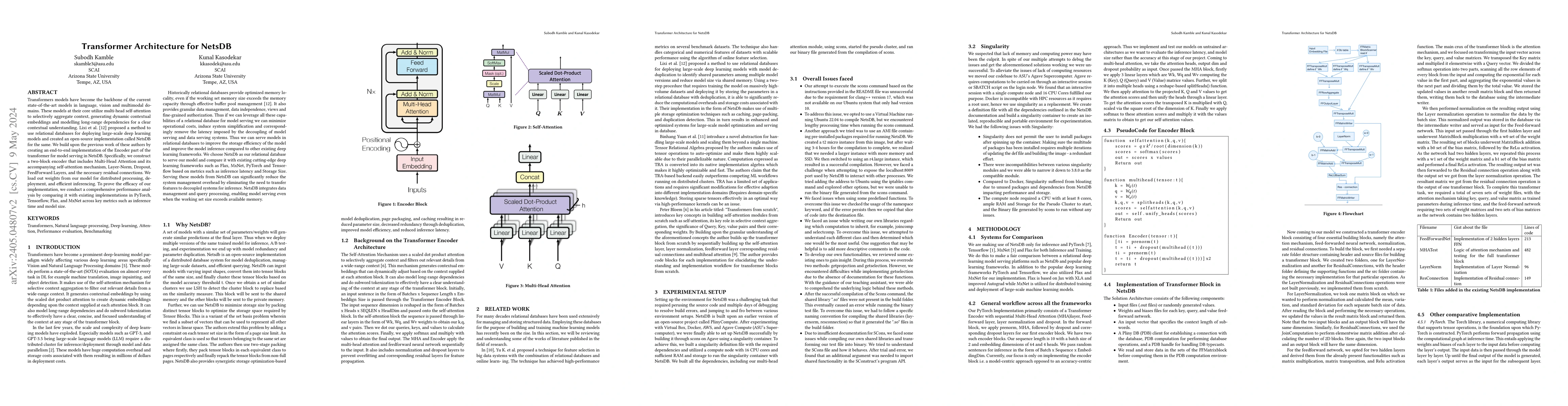 Thumbnail for Transformer Architecture for NetsDB