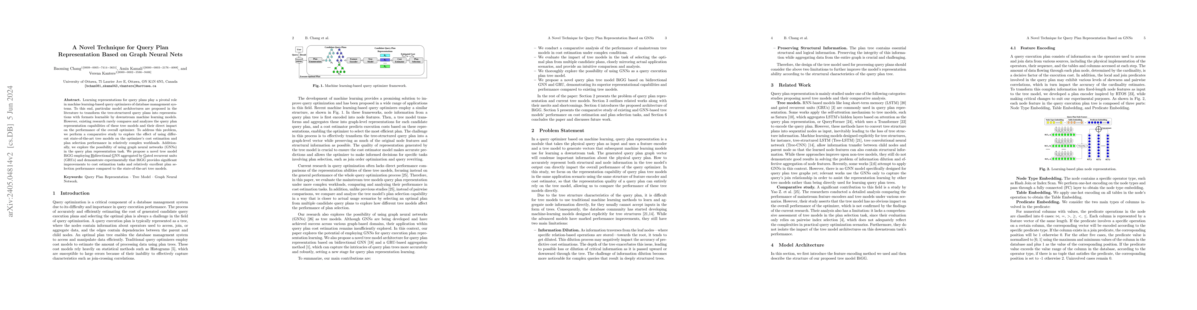 Thumbnail for A Novel Technique for Query Plan Representation Based on Graph Neural
  Nets