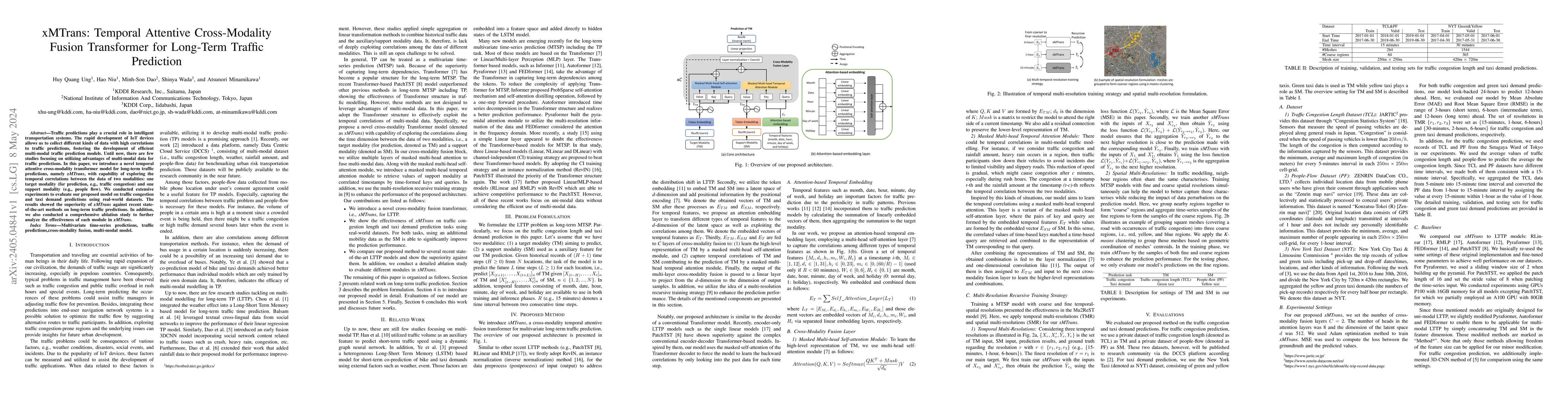Thumbnail for xMTrans: Temporal Attentive Cross-Modality Fusion Transformer for
  Long-Term Traffic Prediction