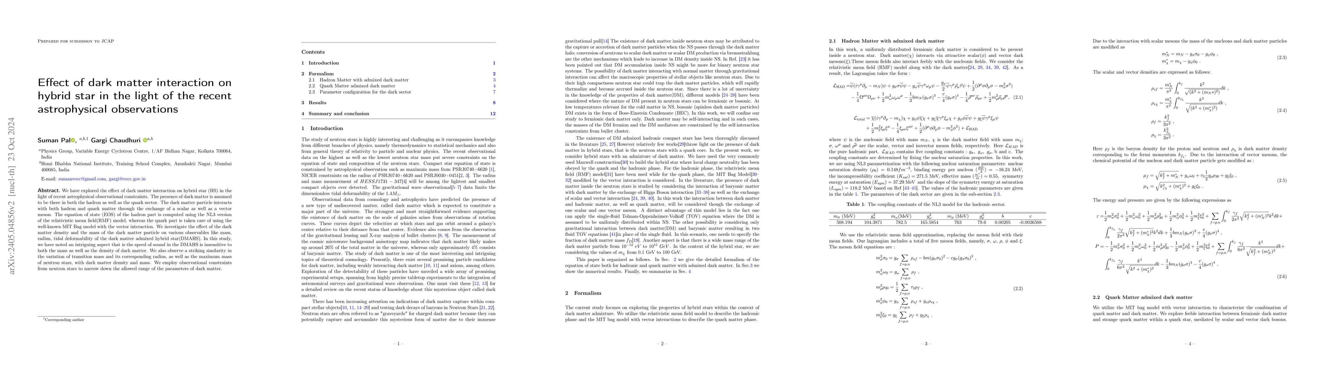 Thumbnail for Effect of dark matter interaction on hybrid star in the light of the
  recent astrophysical observations