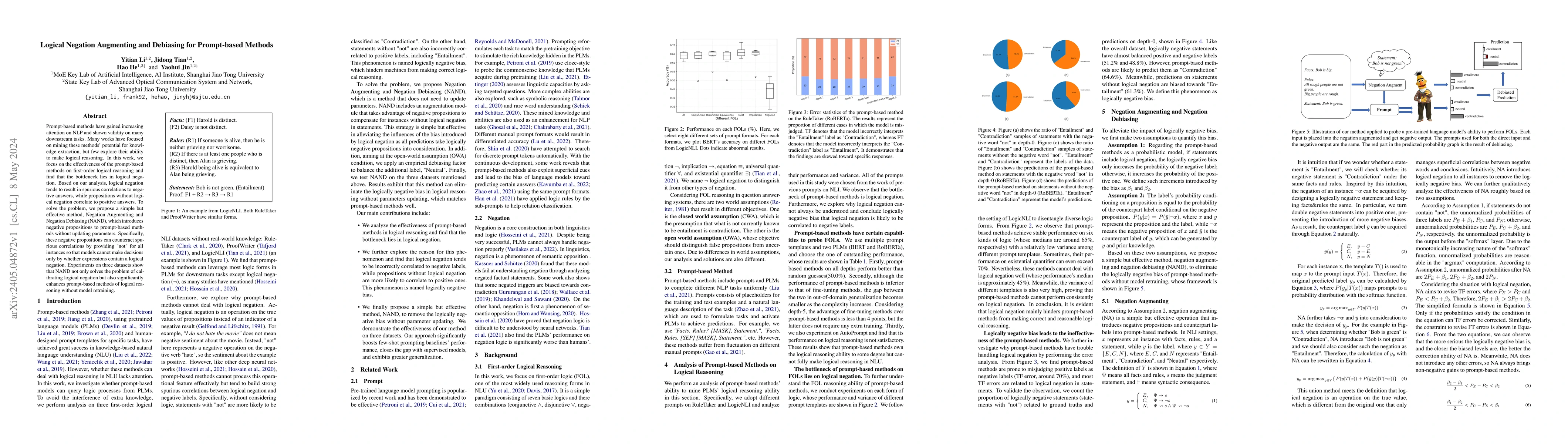 Thumbnail for Logical Negation Augmenting and Debiasing for Prompt-based Methods