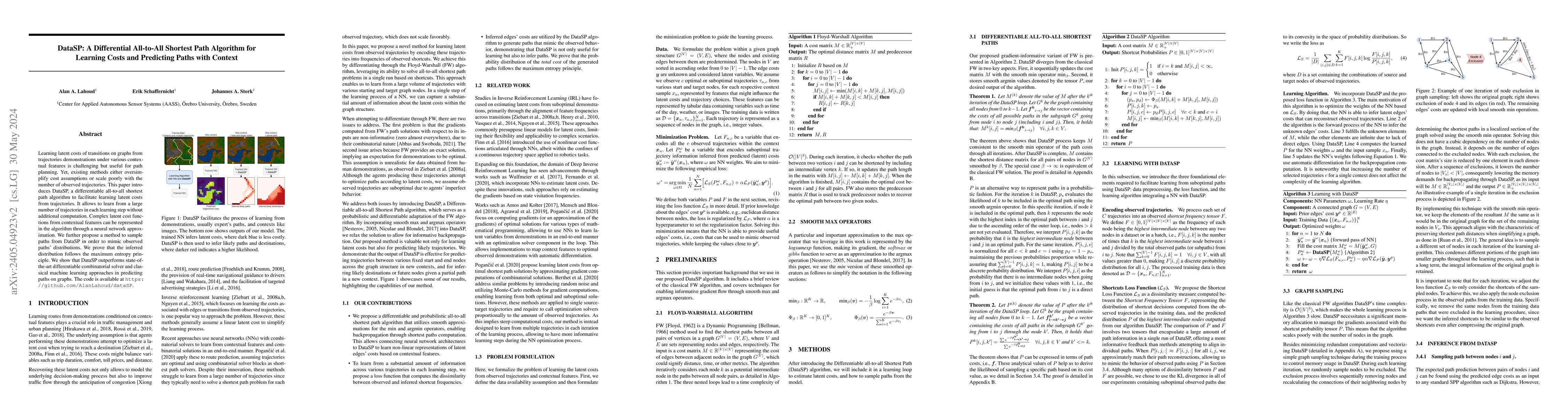 Thumbnail for DataSP: A Differential All-to-All Shortest Path Algorithm for Learning
  Costs and Predicting Paths with Context
