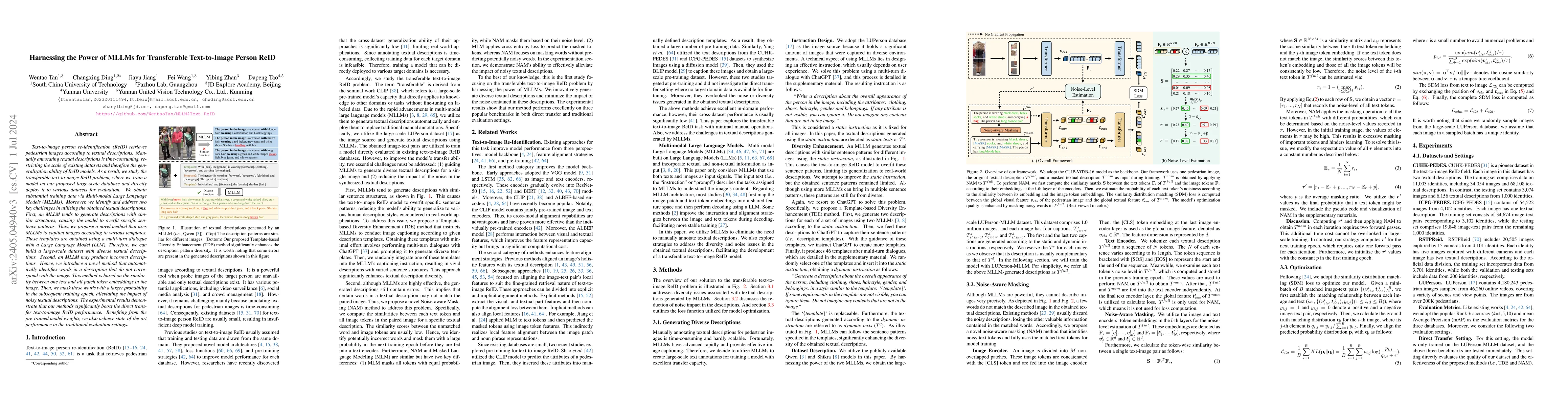 Thumbnail for Harnessing the Power of MLLMs for Transferable Text-to-Image Person ReID