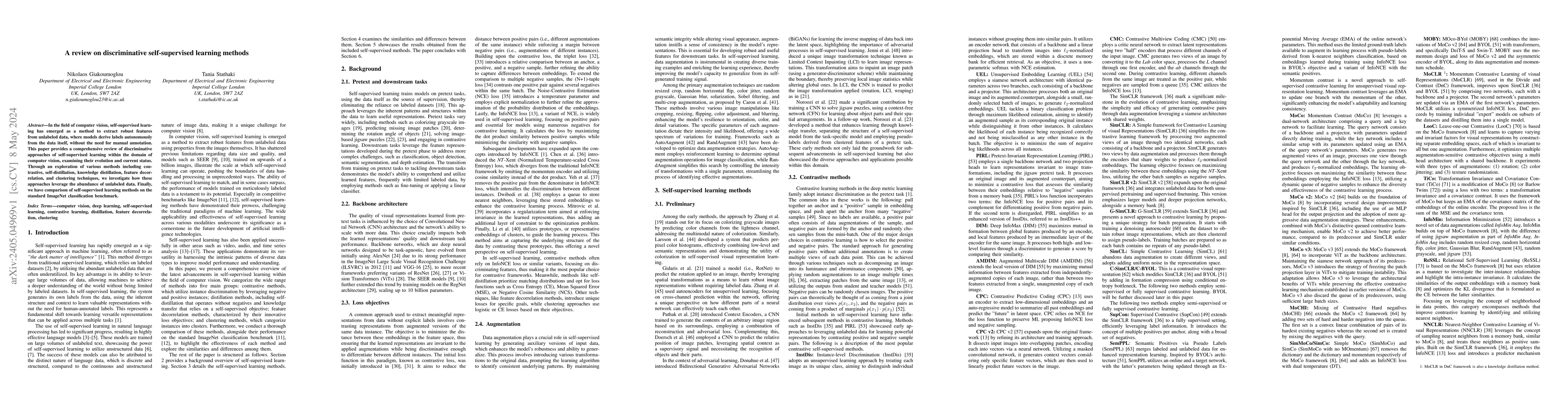 Thumbnail for A review on discriminative self-supervised learning methods