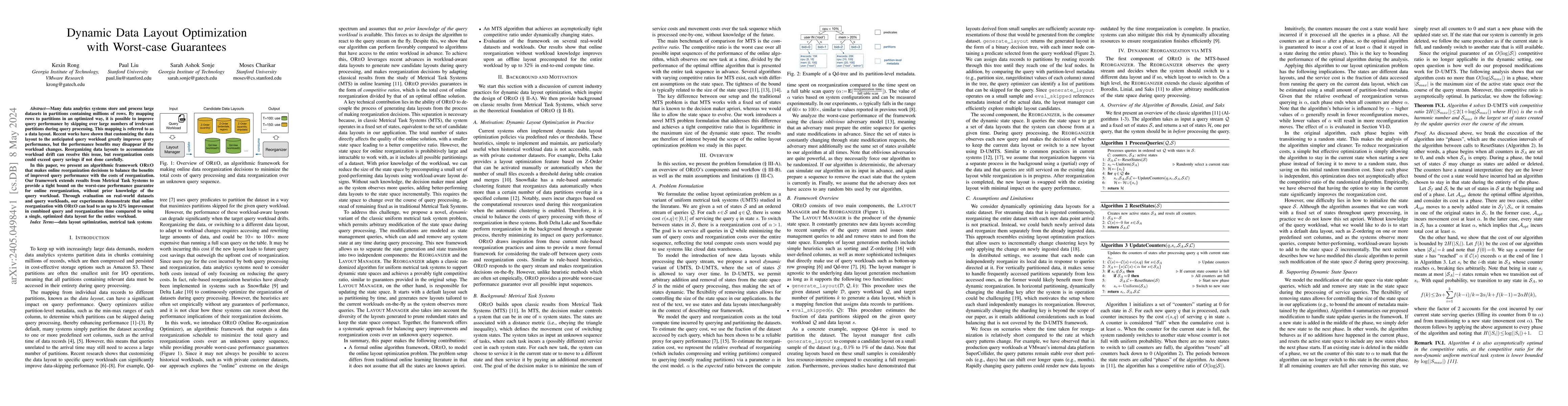 Thumbnail for Dynamic Data Layout Optimization with Worst-case Guarantees