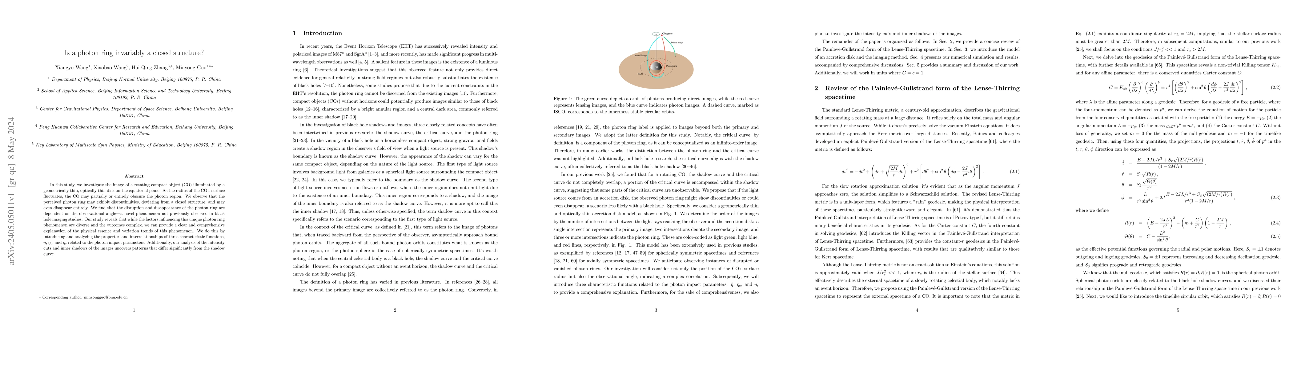 Thumbnail for Is a photon ring invariably a closed structure?
