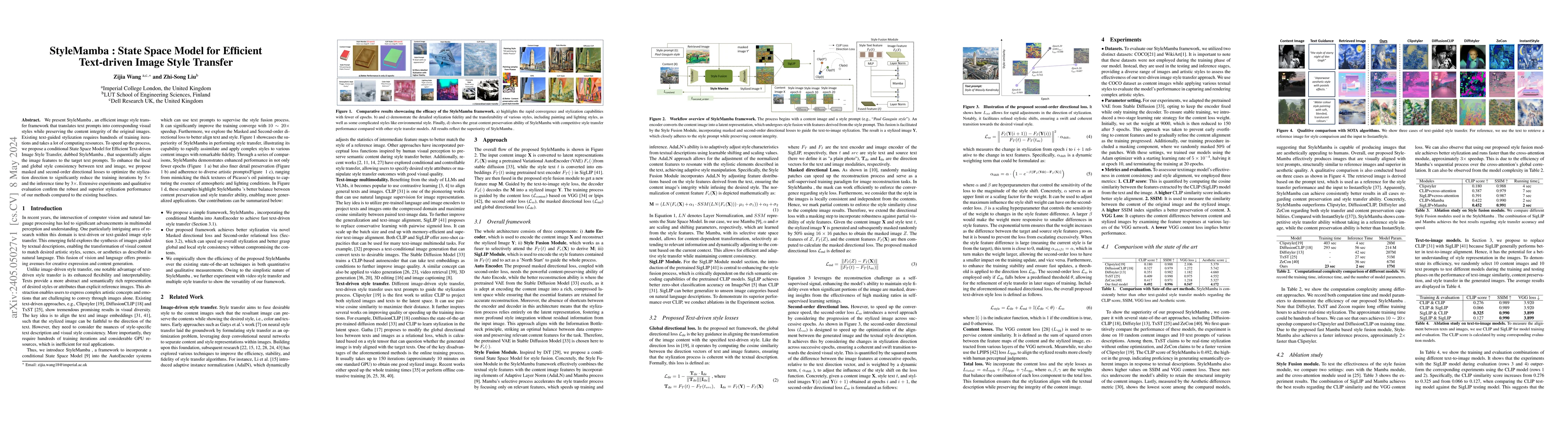 Thumbnail for StyleMamba : State Space Model for Efficient Text-driven Image Style
  Transfer
