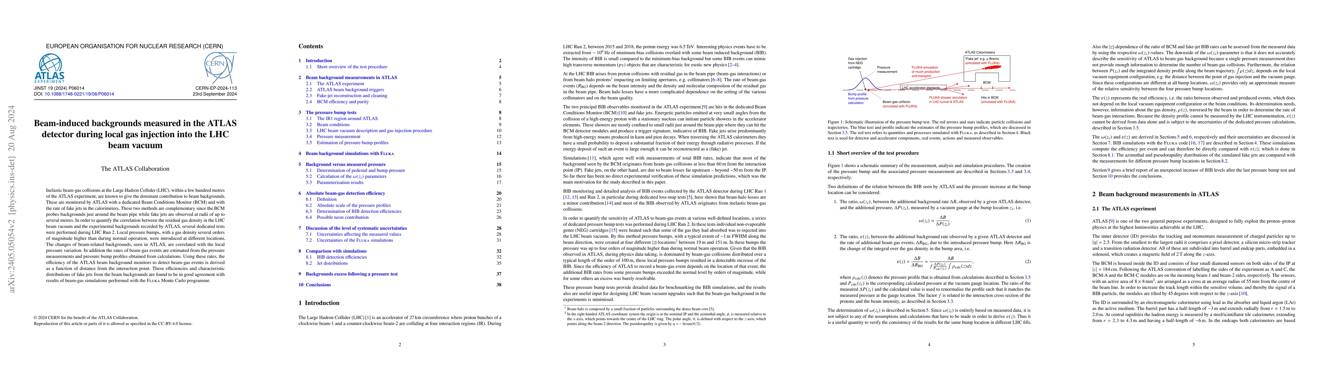Thumbnail for Beam-induced backgrounds measured in the ATLAS detector during local gas
  injection into the LHC beam vacuum
