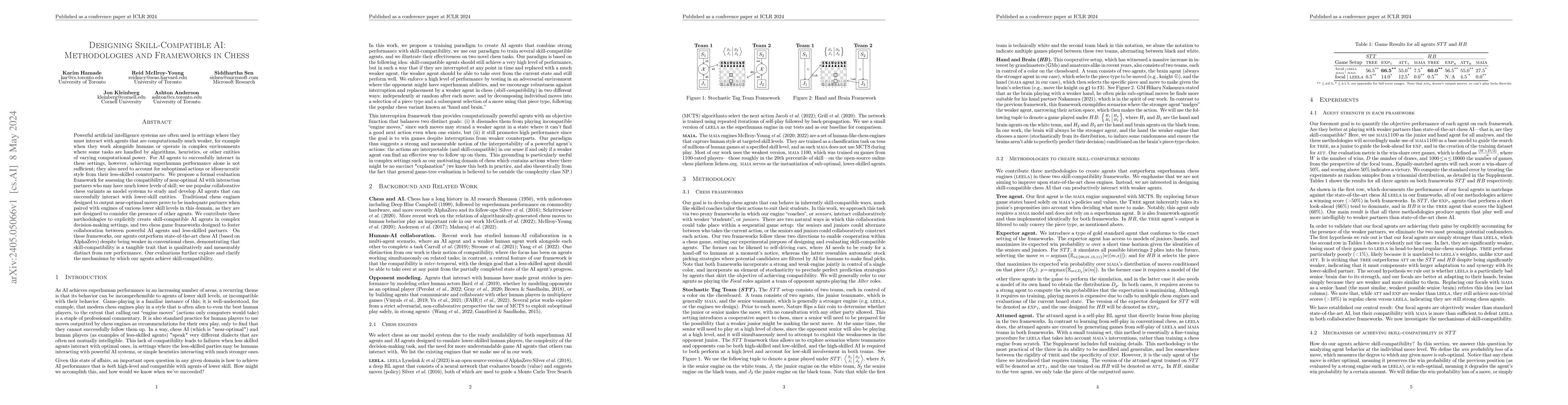 Thumbnail for Designing Skill-Compatible AI: Methodologies and Frameworks in Chess