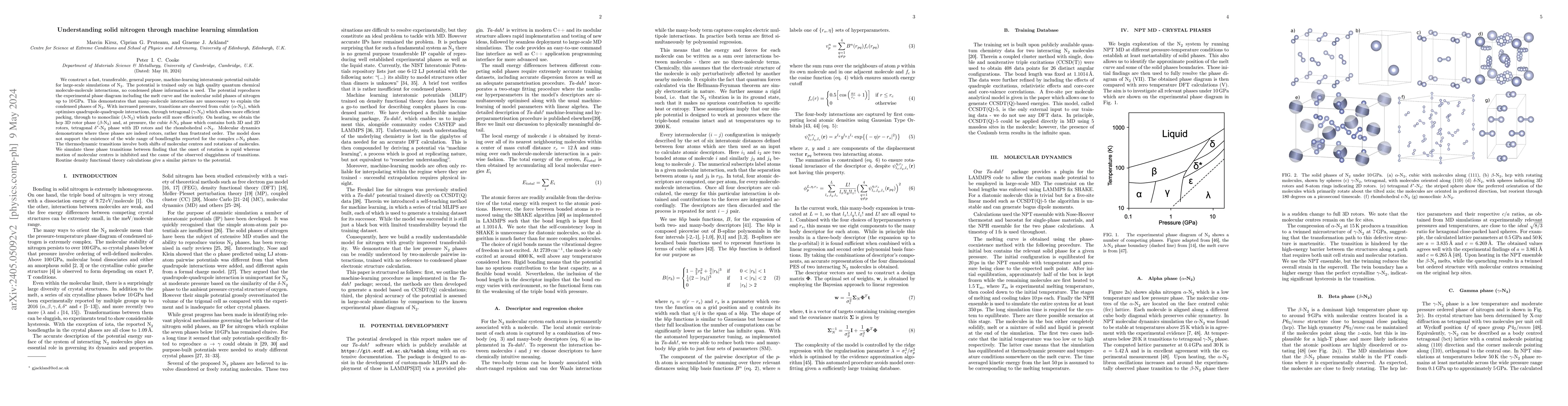 Thumbnail for Understanding solid nitrogen through machine learning simulation