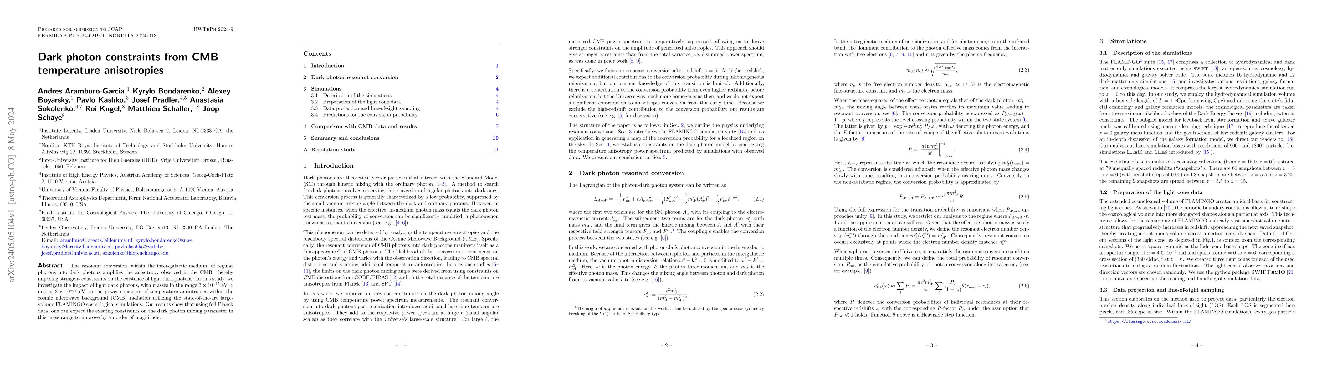 Thumbnail for Dark photon constraints from CMB temperature anisotropies