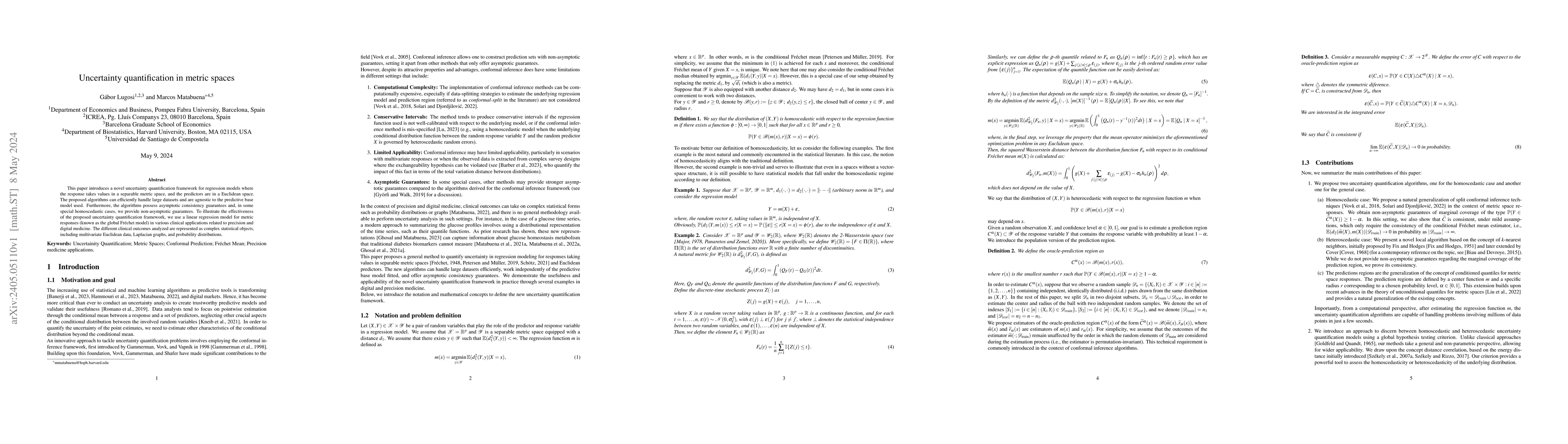 Thumbnail for Uncertainty quantification in metric spaces