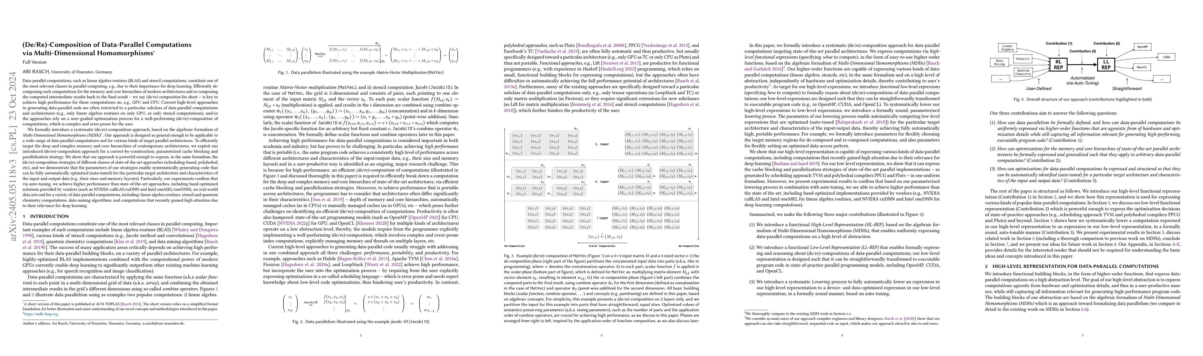 Thumbnail for Full Version: (De/Re)-Composition of Data-Parallel Computations via
  Multi-Dimensional Homomorphisms