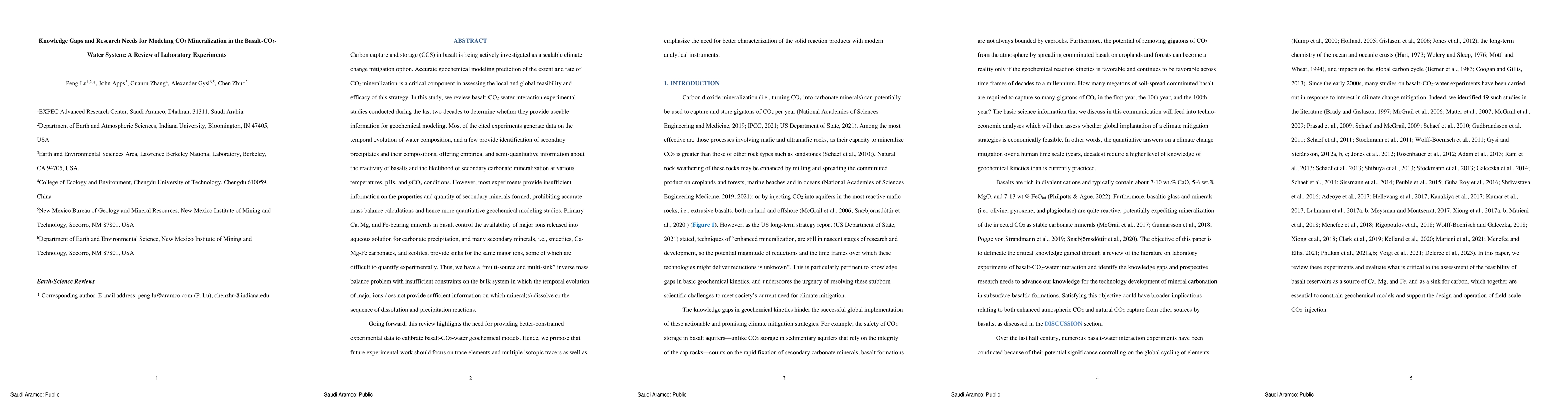 Thumbnail for Knowledge Gaps and Research Needs for Modeling CO2 Mineralization in the
  Basalt-CO2-Water System: A Review of Laboratory Experiments