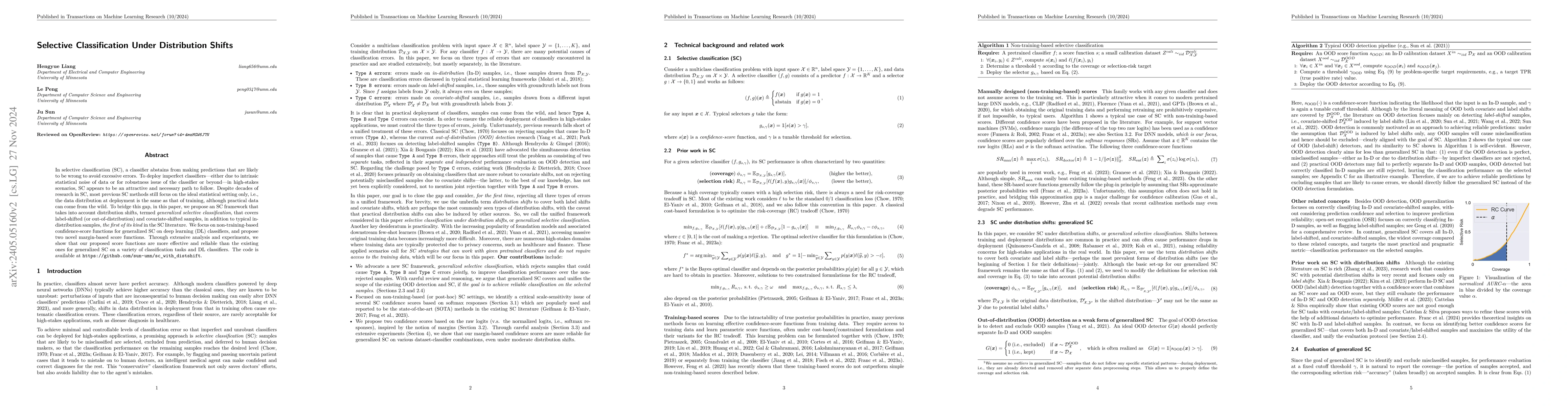 Thumbnail for Selective Classification Under Distribution Shifts