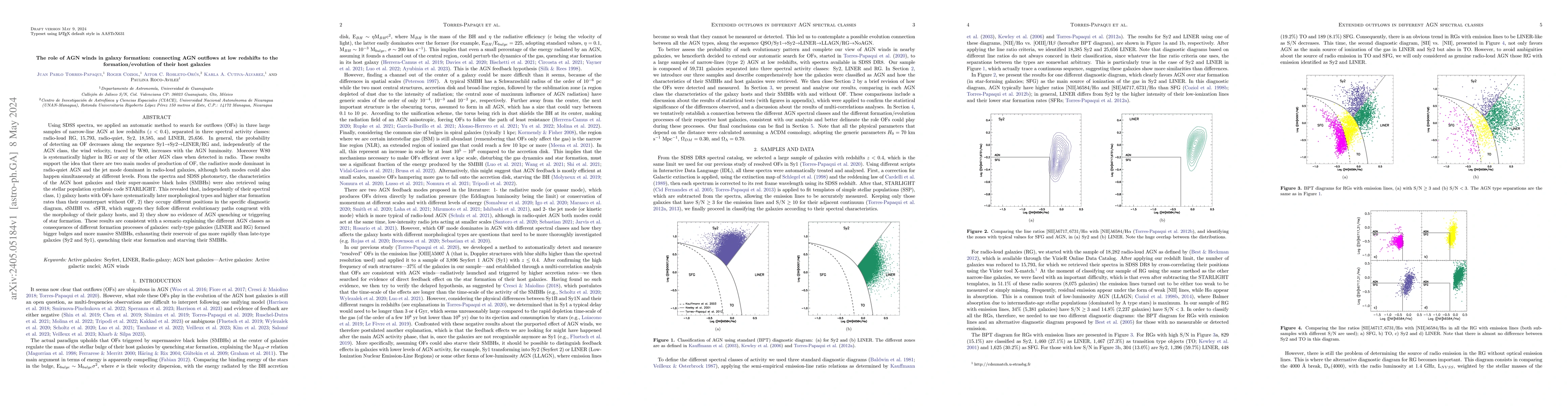 Thumbnail for The role of AGN winds in galaxy formation: connecting AGN outflows at
  low redshifts to the formation/evolution of their host galaxies
