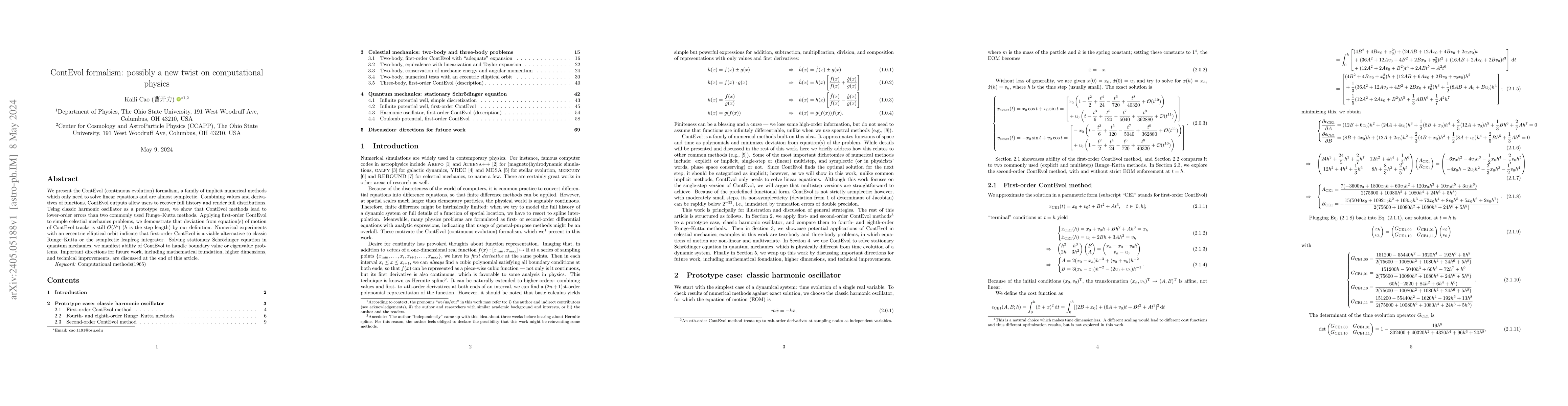 Thumbnail for ContEvol formalism: possibly a new twist on computational physics