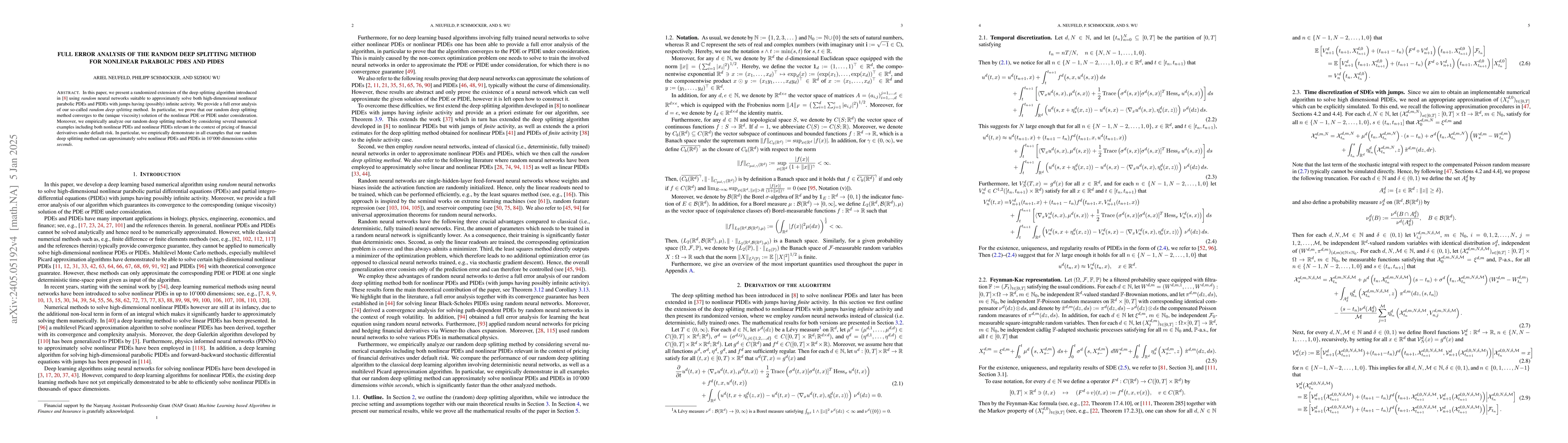 Thumbnail for Full error analysis of the random deep splitting method for nonlinear
  parabolic PDEs and PIDEs with infinite activity