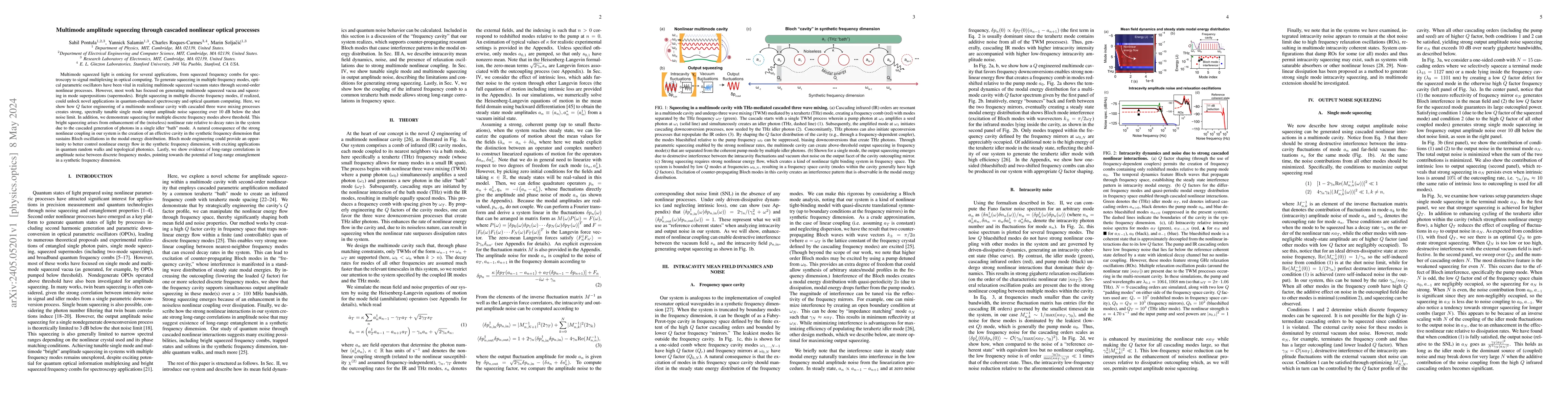 Thumbnail for Multimode amplitude squeezing through cascaded nonlinear optical
  processes