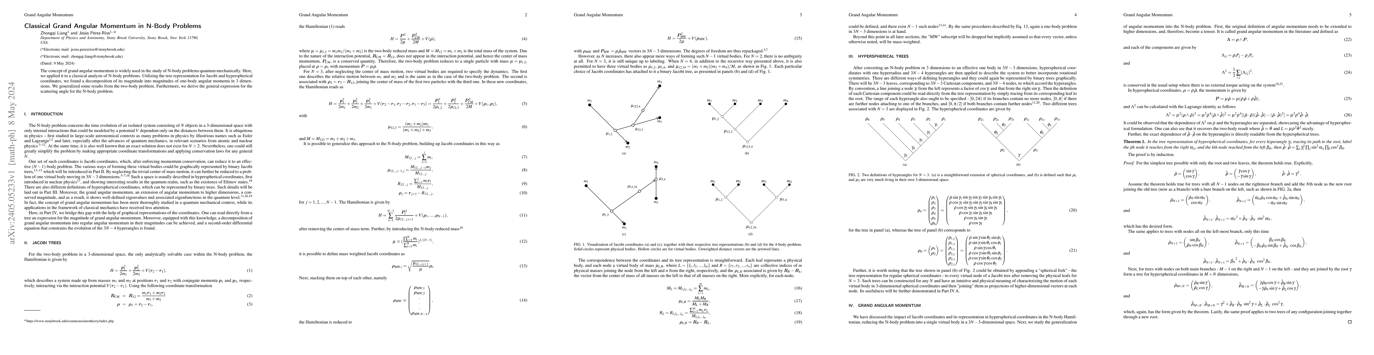 Thumbnail for Classical Grand Angular Momentum in N-Body Problems